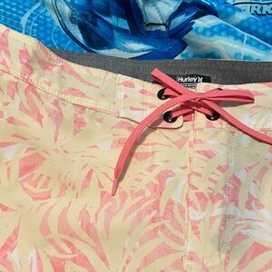 Hurley Tropical Pink and Cream Swim Shorts